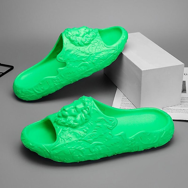 Strandtofflor för män Modesandaler Utomhus Halkfria inomhusskor 3Bs2180 Green 40-41