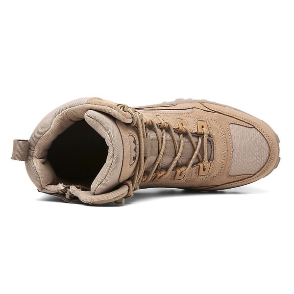 Herr vandringsskor Outdoor Sneakers Andas löparskor Mode Sportstövlar B22 Khaki 39