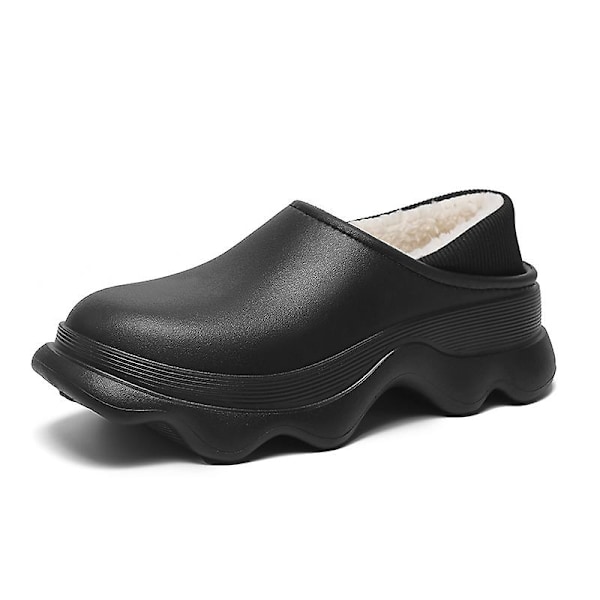 Dambomullstolfflor Modesandaler Utomhus Halkfria inomhusskor Yj2024 Black 36-37