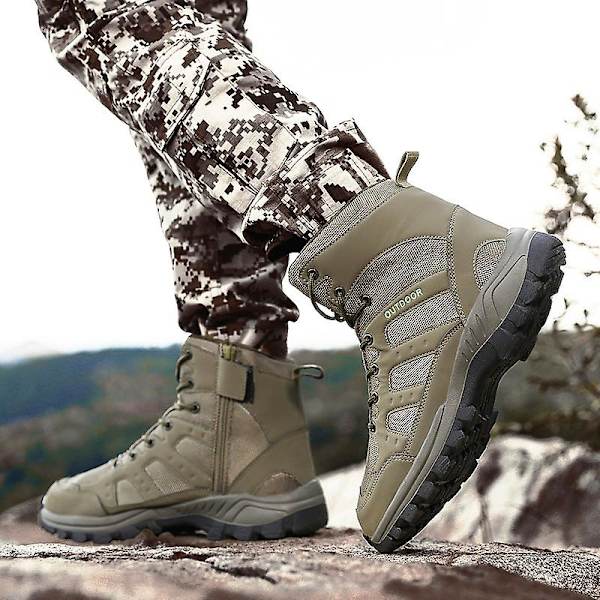 Herr Military Boot Combat Herr Stövlar Tacticalhane Shoes Work Safety Shoes A11 Green 47