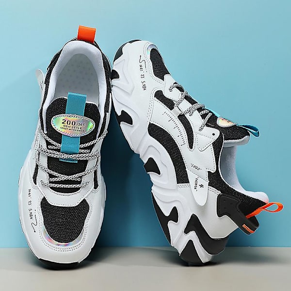 Basketskor för män Andas Sneakers Löparskor 3A6636 WhiteBlack 41