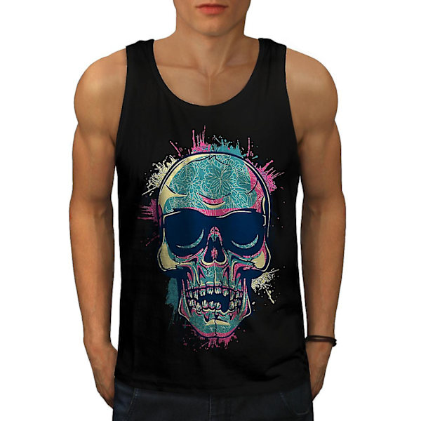 Hippie Solglasögon Skull Herr Blacktank Top | Wellcoda L