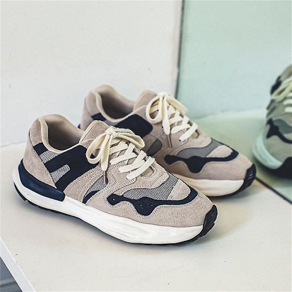 Herr Dam Sneakers Andas löparskor Mode Sportskor 8079 Beige 40