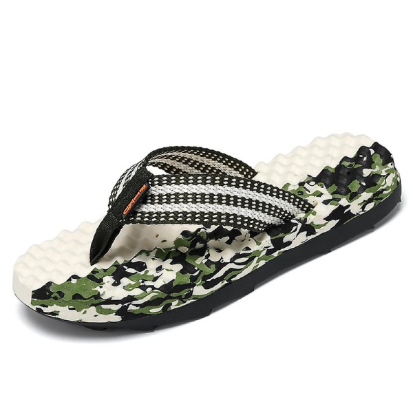 Flip-flops herrtrosor Sandaler Komforttofflor för stranden 3Cx1667 Green 38