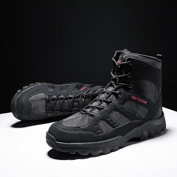 Herr Military Boot Combat Herr Stövlar Tacticalhane Shoes Work Safety Shoes A11 Black 41
