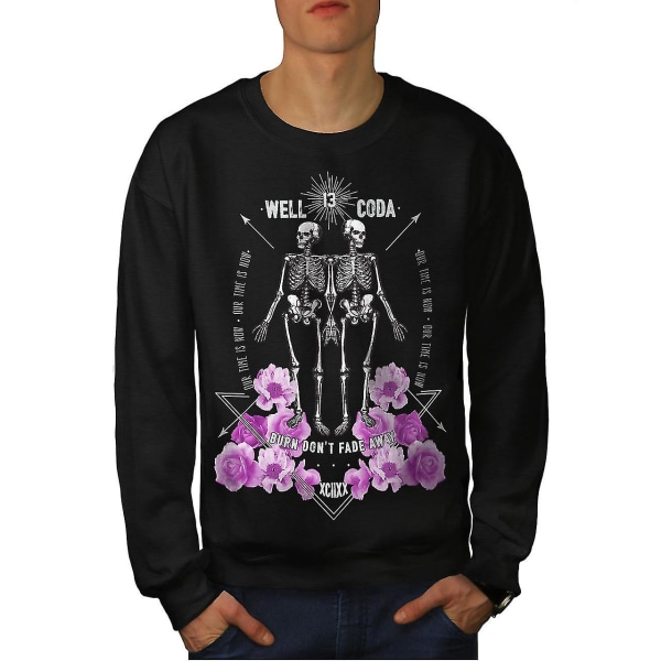 Spooky Skeletons Men Blacksweatshirt M
