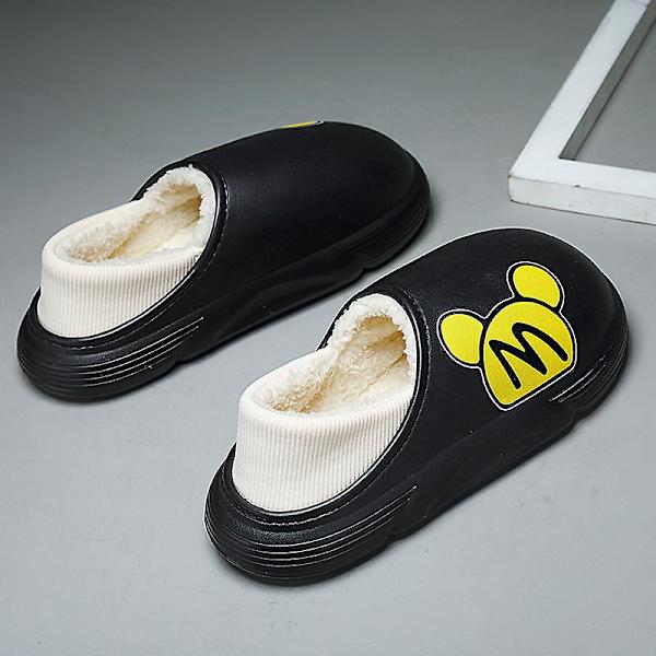 Män Kvinnor Bomulttofflor Modesandaler Utomhus Halkskydd inomhus Yj5751 Black 39-40
