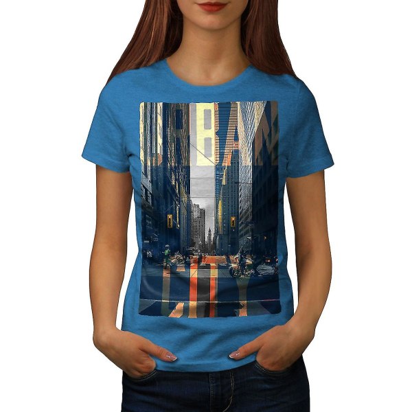 Urban City Usa Mode Dam Royal Bluet-shirt L