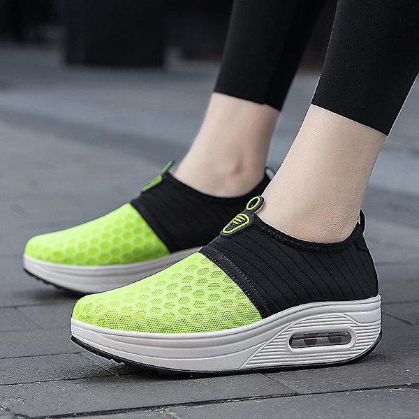 Damsneakers Andningsluftkudde Sportlöparskor 223 Yellow 39