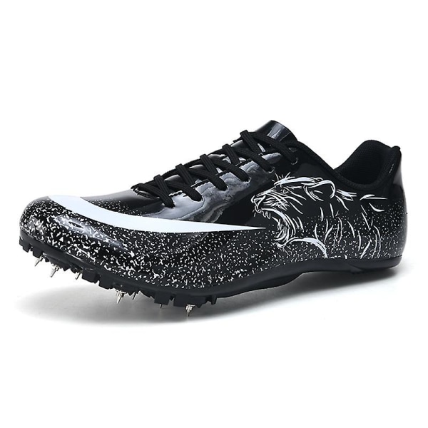 Friidrottsskor för män Spikes Track Race Hoppande Sneakers Professionell löpning Nail Spikes Skor 3B2216 Black 42