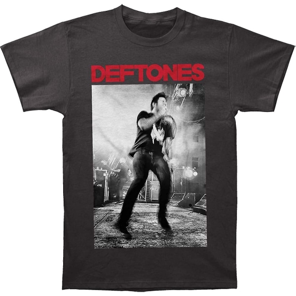 Deftones Live Chino T-shirt för män, stor svart S