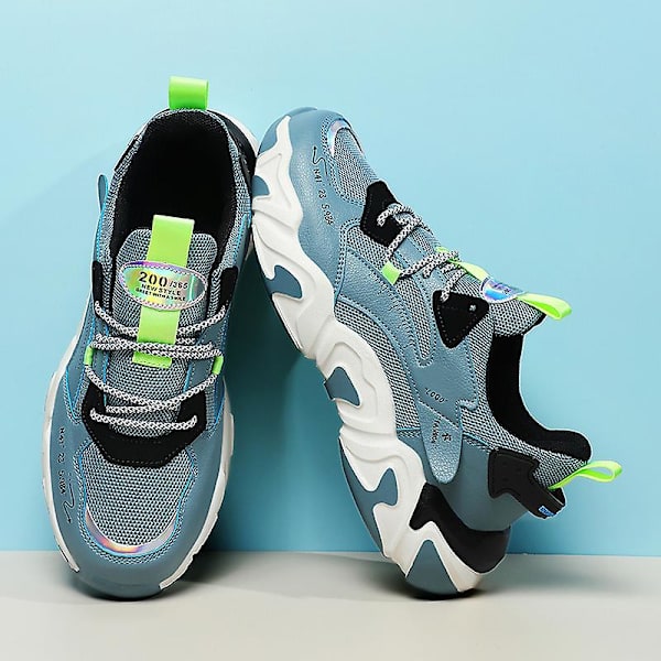 Basketskor för män Andas Sneakers Löparskor 3A6636 Cyan 41