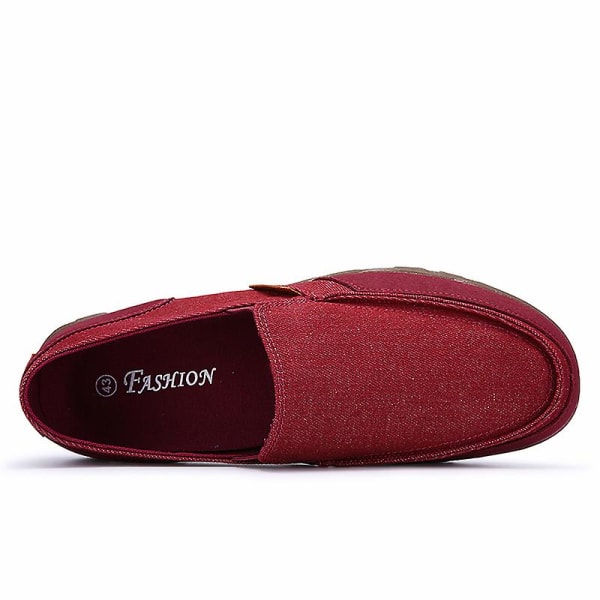 Casual för män Mode Andas Canvas Skor Fr1029 Red 39
