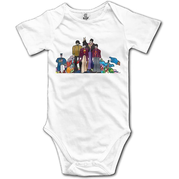 Lalayton The Beatles Gul ubåt Personifiera för klätterkläder för baby - Vit XL