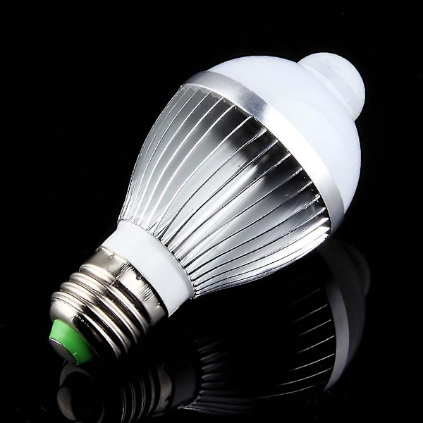 5w E27 Auto Pir Infraröd rörelsesensor Detektering Vit LED-lampa Ljuslampa