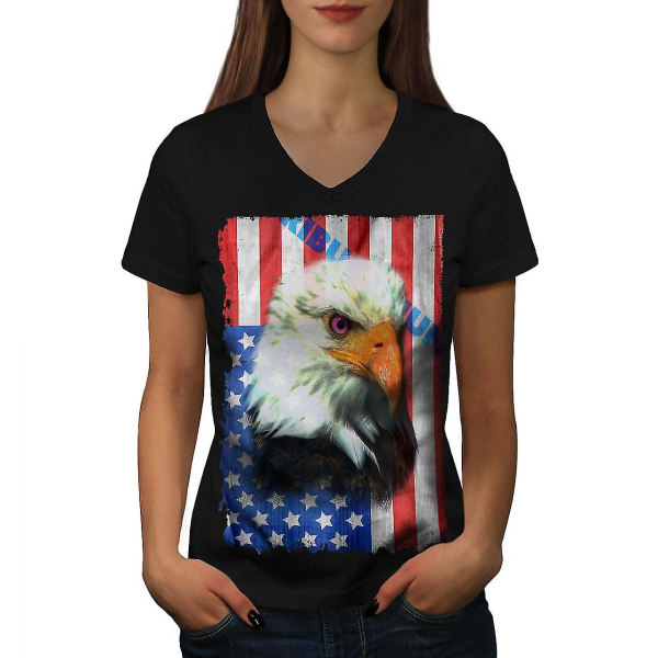 Eagle Of Freedom Flag Usa Women T-shirt XL