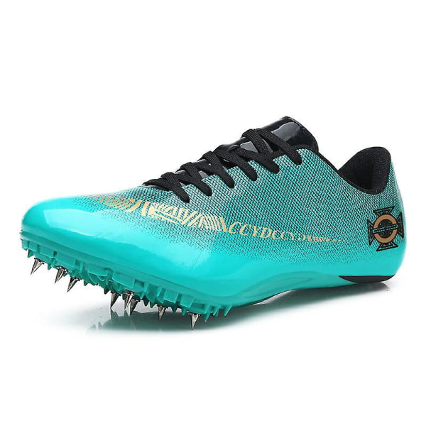 Friidrottsskor för män Spikes Track Race Hoppande Sneakers Professionell löpning Nail Spikes Skor 3Ctg258 Cyan 38