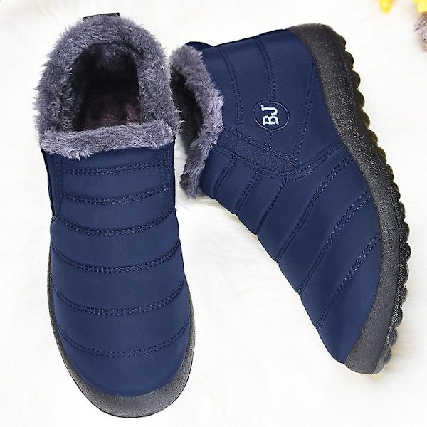 Snöskor för män varma ankelstövlar Halkskydd vinter utomhus casual 2Lm751 Blue 41