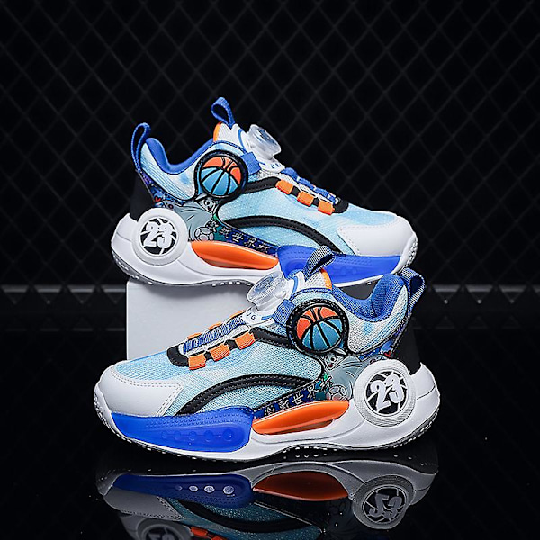 Barn Sneakers Pojkar Basketskor Halkfria Barn Sportskor 3B2317 Blue 34