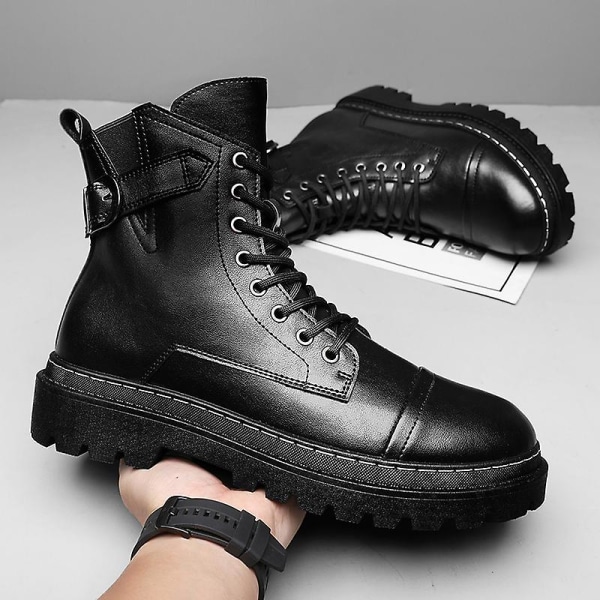 Herr Martin Boot Kvinnor Korta Kängor Med Snörning Chunky Låg Klack Mid-Calf Boots 2Kaf10 39