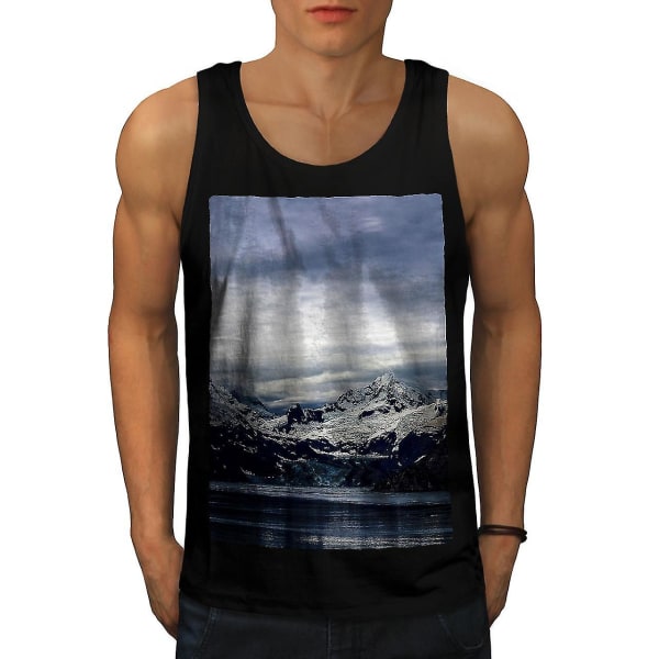 Nature Winter Mountain Men Blacktank Top S