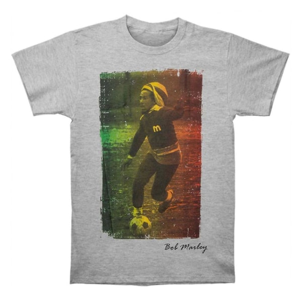Bob Marley Rasta Football Slub T-shirt L