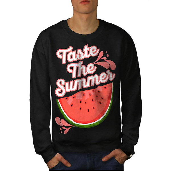 Taste Fresh Summer Men Blacksweatshirt | Wellcoda XL