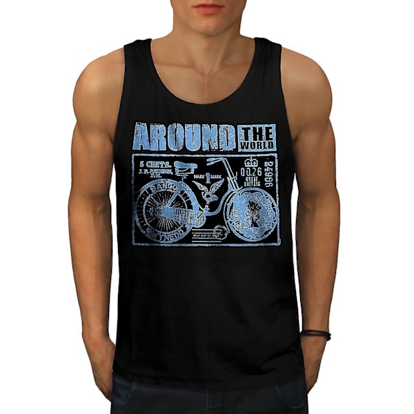 Ride Around World Biker Men Linne XL