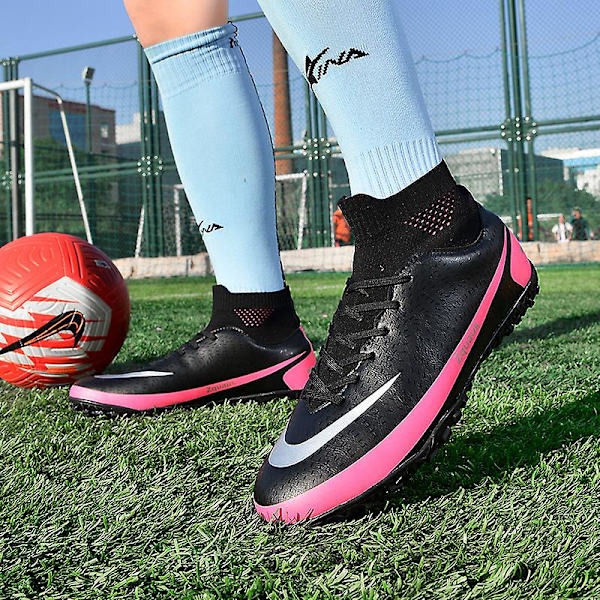 Fotbollsskor för män Spikes Fotbollsskor för ungdomar Stövlar Athletic Sneaker 3D2188 Black 41