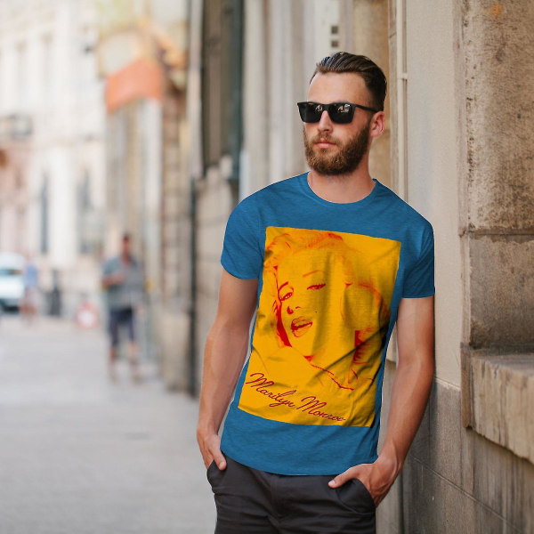 Marilyn Face Men Royal Bluet-shirt M