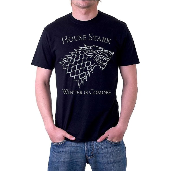 Xtees - Herr Vintage Style Game Of Thrones House Stark Direwolf Sigil T-shirt M