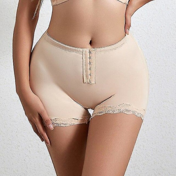 Kvinnor High Waist Control Butt Lifter Korrigerande trosor Hollow Out Ass Hip Shaper Butts Big Ass Lift Push Up Shapewear,beige XXXL