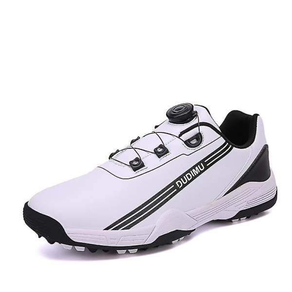 Herr Sport Löparskor Golfskor Halkfria Sneakers Fr21818 White 37