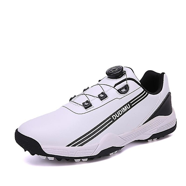 Herr Sport Löparskor Golfskor Halkfria Sneakers Fr21818 White 37