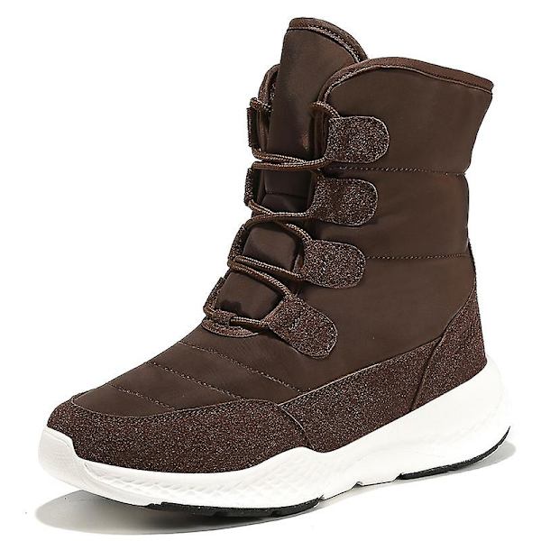 Dam Vintersnöstövlar Varma ankelstövlar Antisladd vinterskor 2K2118 Brown 41