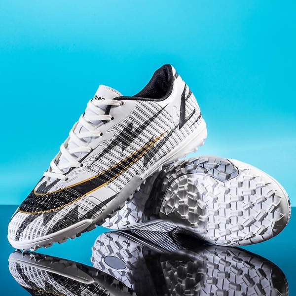 Fotbollsskor för herr, halkfria fotbollsskor, Gräs Fotbollssneakers X916A WhiteGray 43