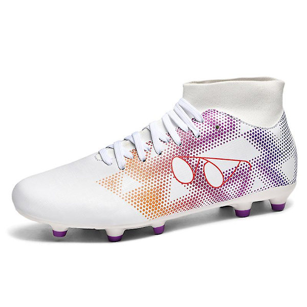 Fotbollsskor för män Spikes Fotbollsskor för ungdomar Stövlar Athletic Sneaker 3Dk05 WhitePurple 44