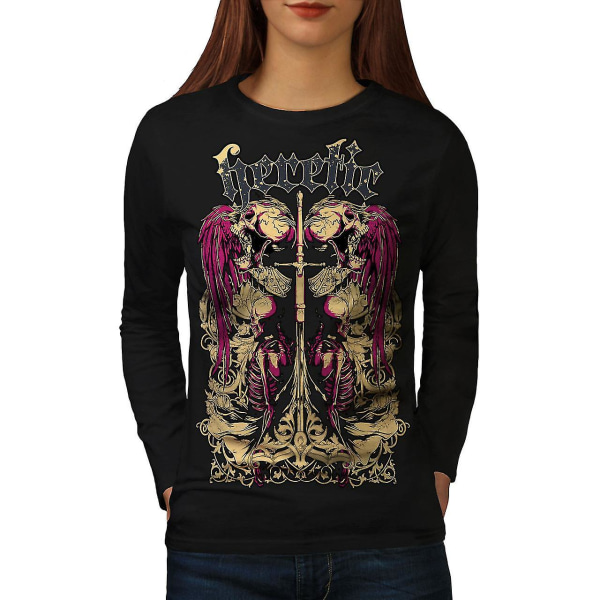 Heretic Dead Angel Women Blacklong Sleeve T-shirt XXL