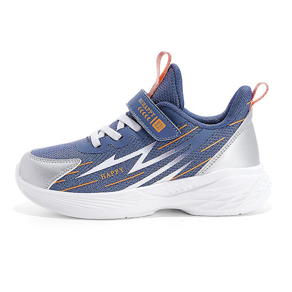 Sneakers för barn för pojkar, flickor, löpning tennisskor, lätt andas, sport, atletisk 3B2039 Blue 36