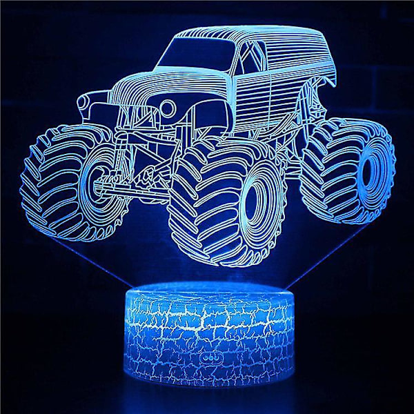 3D Illusion lampa 7 färger Optical Change Touch Light USB och fjärrkontroll Art Deco gör en romantisk