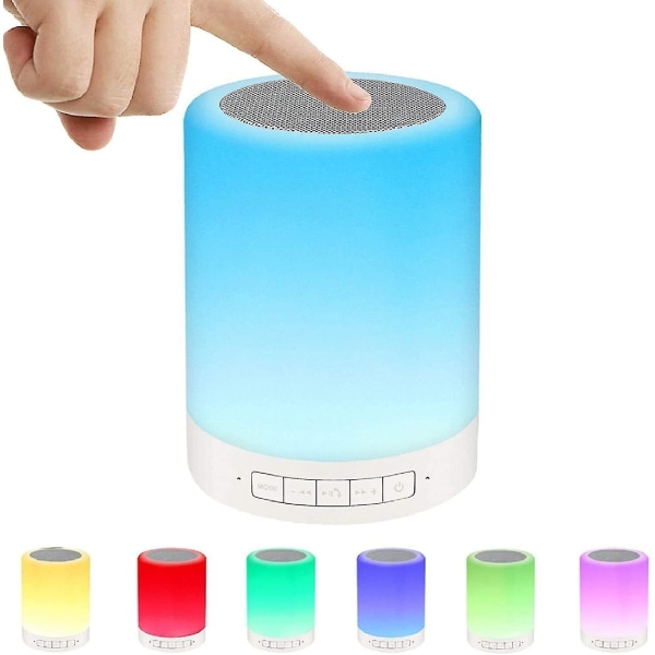 Födelsedag Alla hjärtans dag Party Atmosphere Light Bluetooth högtalare LED RGB-ljus (Vit)