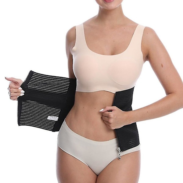 Kvinnor Waist Trainer Bantningsbälte Modelleringsrem Stålbenat Postpartumband Sexiga Bustiers Corsage Korsetter,dragkedja M