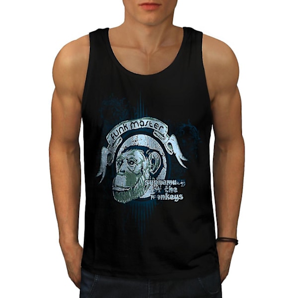 Funk Master Ape Men Blacktank Top | Wellcoda L