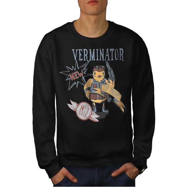 Terminator Funy Fantasy Men Blacksweatshirt | Wellcoda S