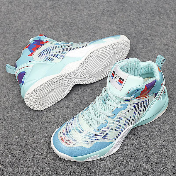 Basketskor för män Mode Dam Sneakers Andas Sportskor 3A1903 WhiteBlue 41