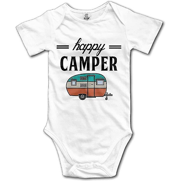 Happy Camper Camping Utomhus Baby Flickor/pojkar Vit M