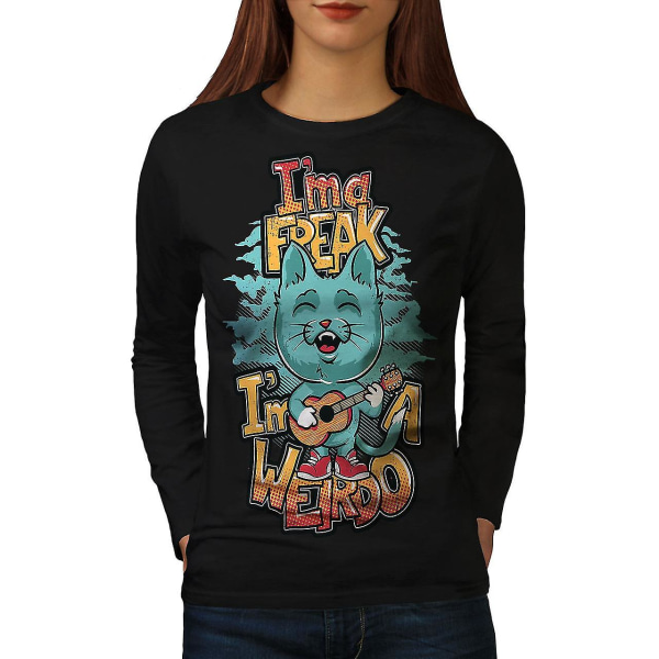 Ima Freak Weirdo Cute Women Blacklong Sleeve T-shirt L