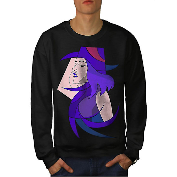Hatt Människor Design Sweatshirt för män L