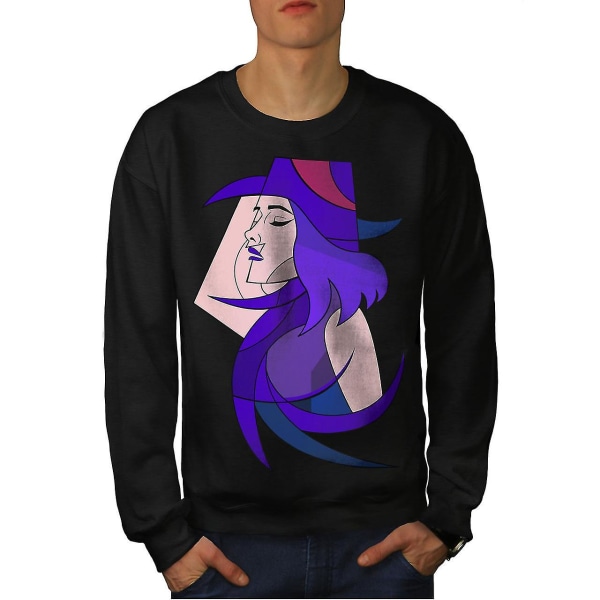 Hatt Människor Design Sweatshirt för män M