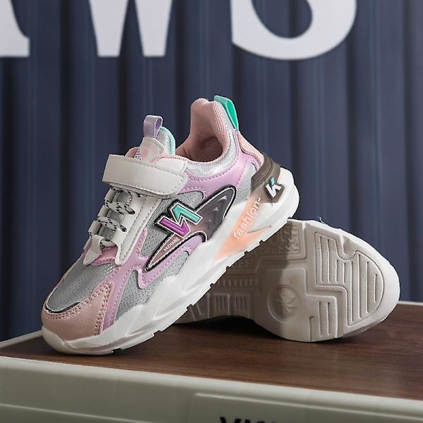 Barn Sneakers Andas löparskor Mode Pojkar Flickor Sportskor 3Au8909 Pink 34